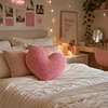 Cojín Infantil Corazón Rosado