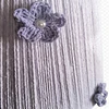 Lampara Velador - Linea Crochet Blanca, Flor Lila
