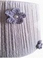 Lampara Colgante - Linea Crochet Blanca con Flores Lilas - Miniatura 2