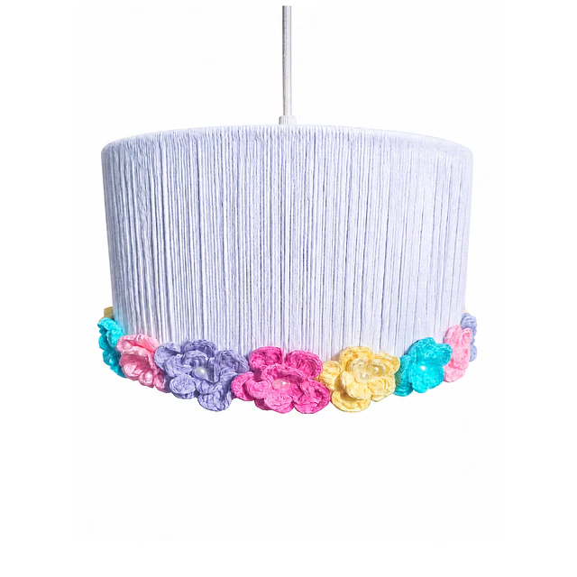 Lampara Colgante - Linea Corona de Flores Multicolor