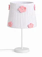 Lampara Velador - Linea Crochet Blanca Flor Rosada - Miniatura 1