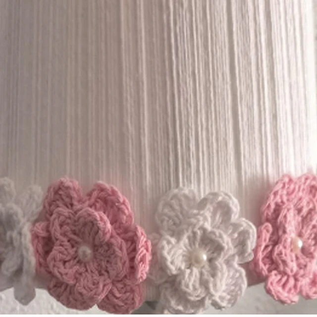 Lampara Velador - Linea Corona de Flores Blanca Rosa