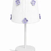 Lampara Velador - Linea Crochet Blanca, Flor Lila