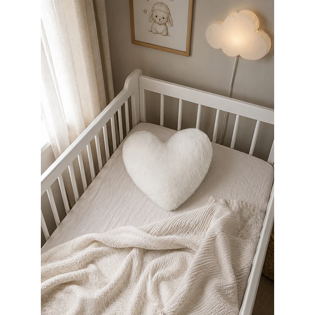 Cojín Infantil Corazón Blanco