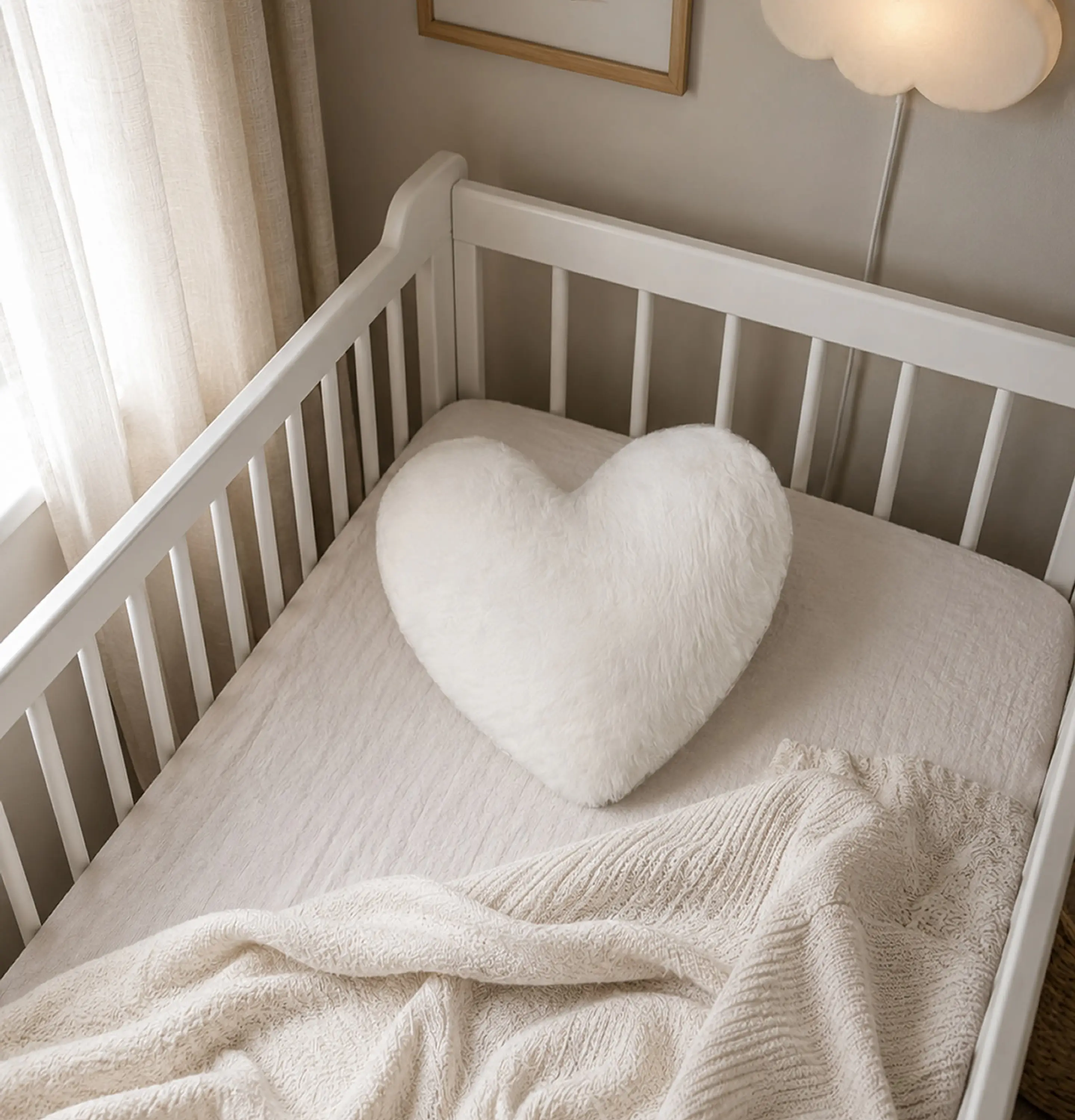 Cojín Infantil Corazón Blanco 3