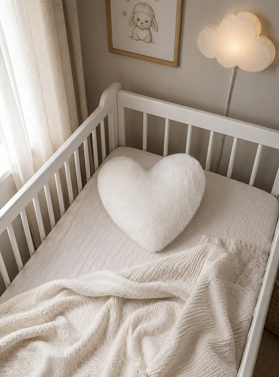 Cojín Infantil Corazón Blanco 3