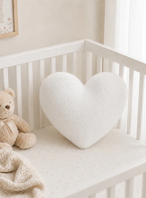 Cojín Infantil Corazón Blanco
