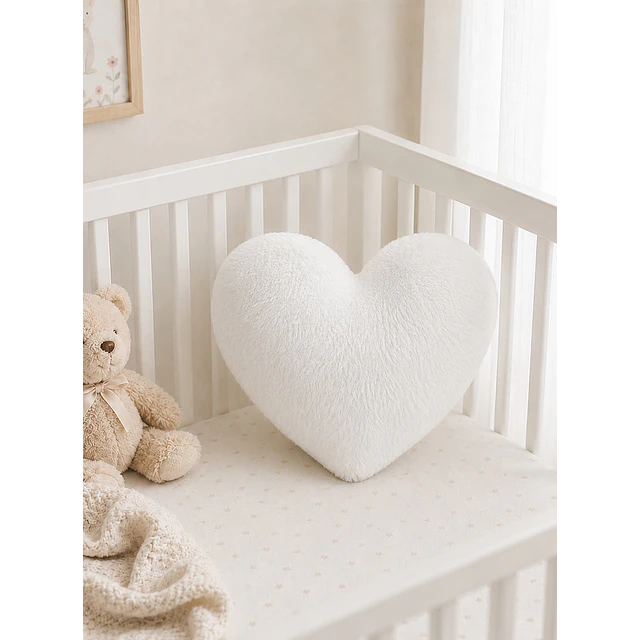 Cojín Infantil Corazón Blanco