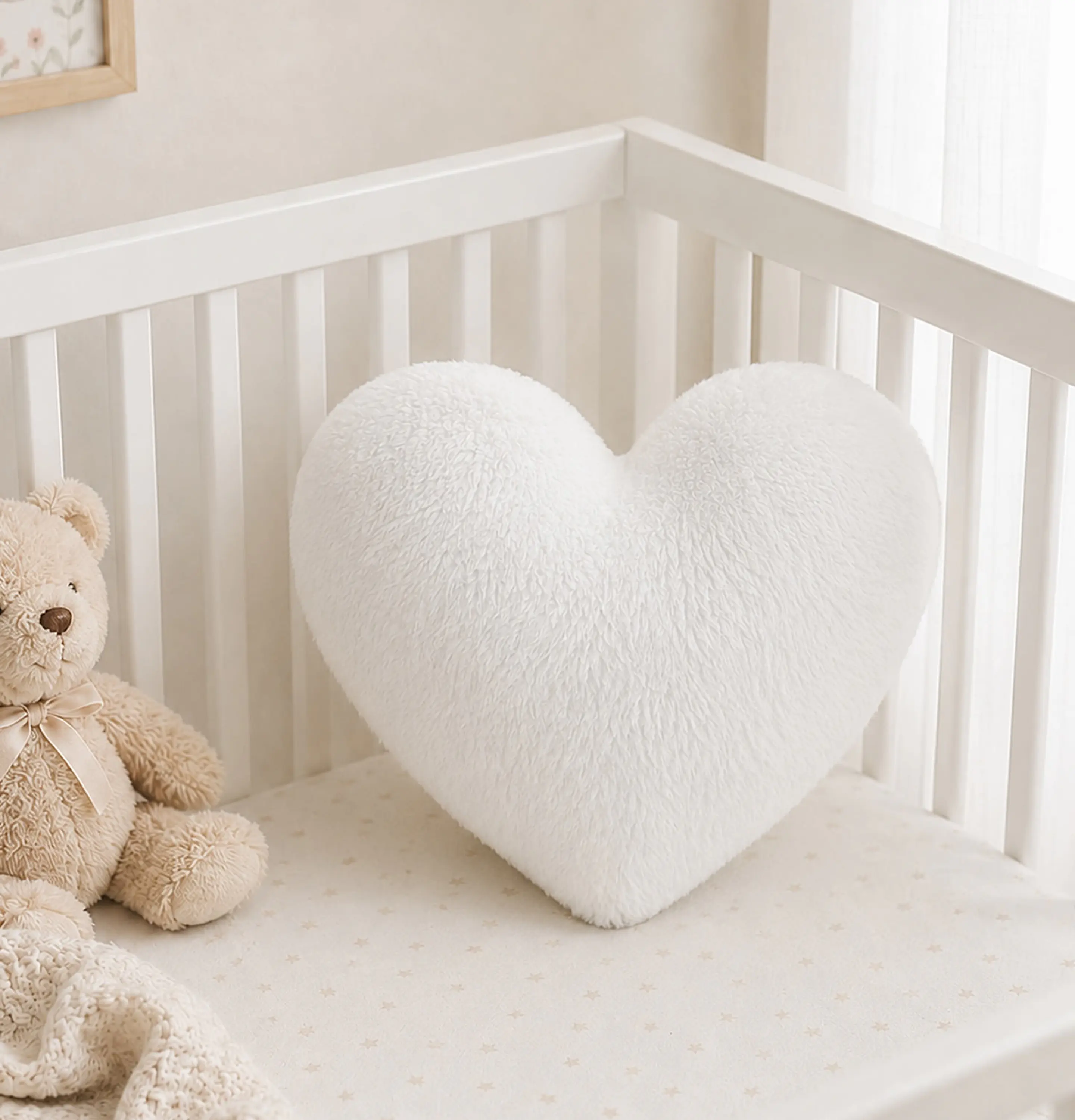 Cojín Infantil Corazón Blanco 1
