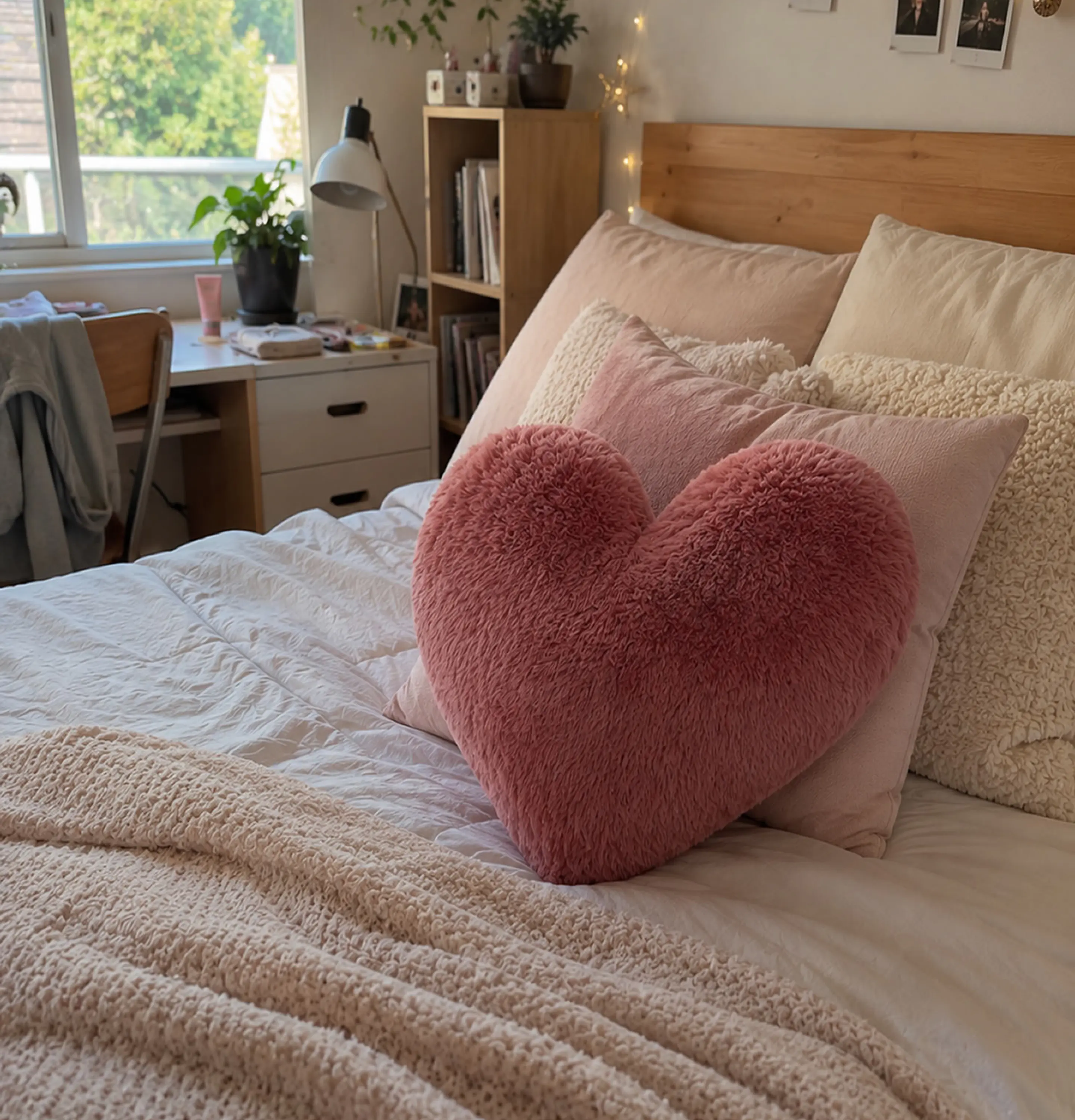 Cojín Infantil Corazón Rosa Viejo 1