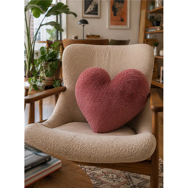 Cojín Infantil Corazón Rosa Viejo