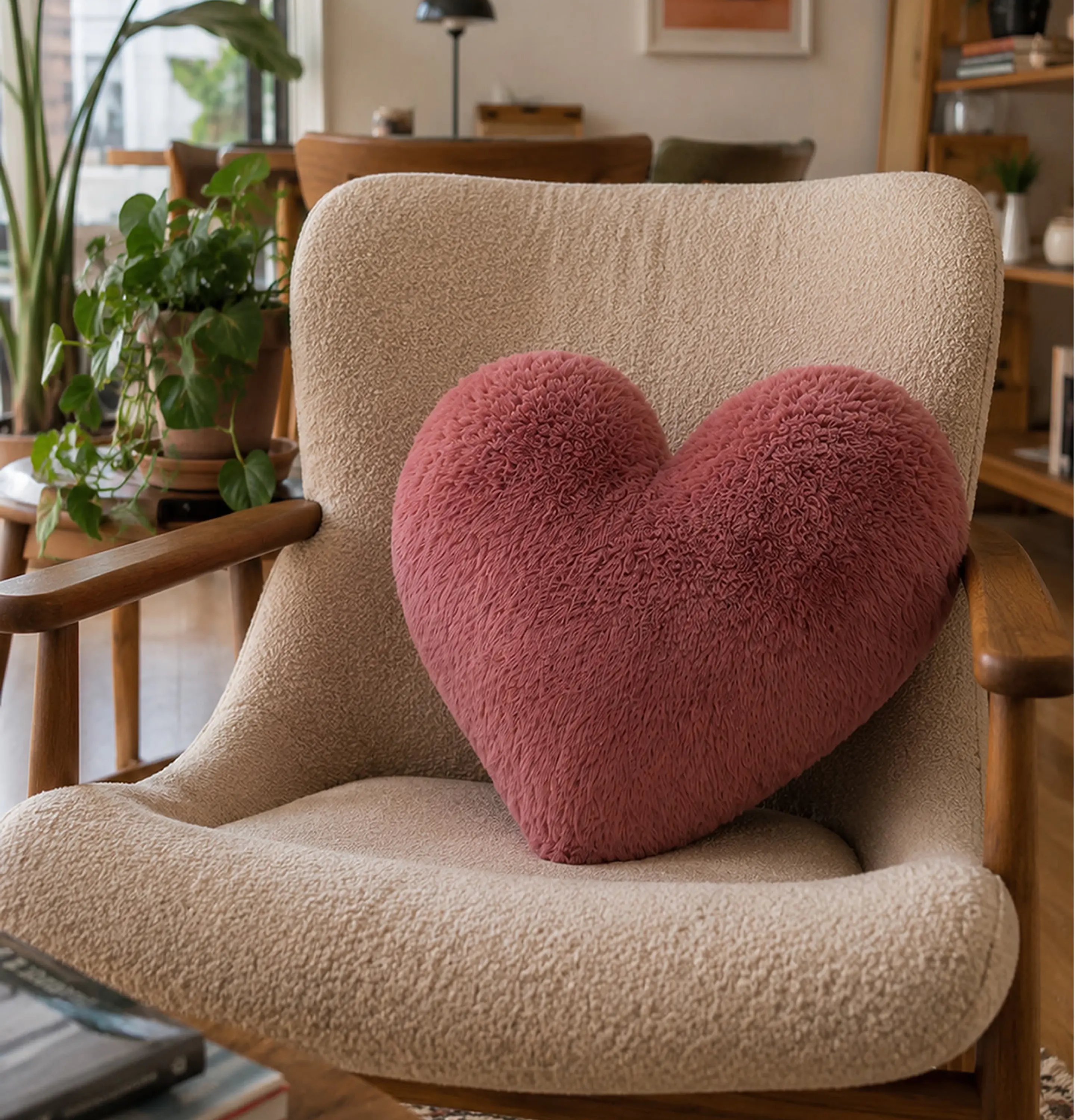 Cojín Infantil Corazón Rosa Viejo 3