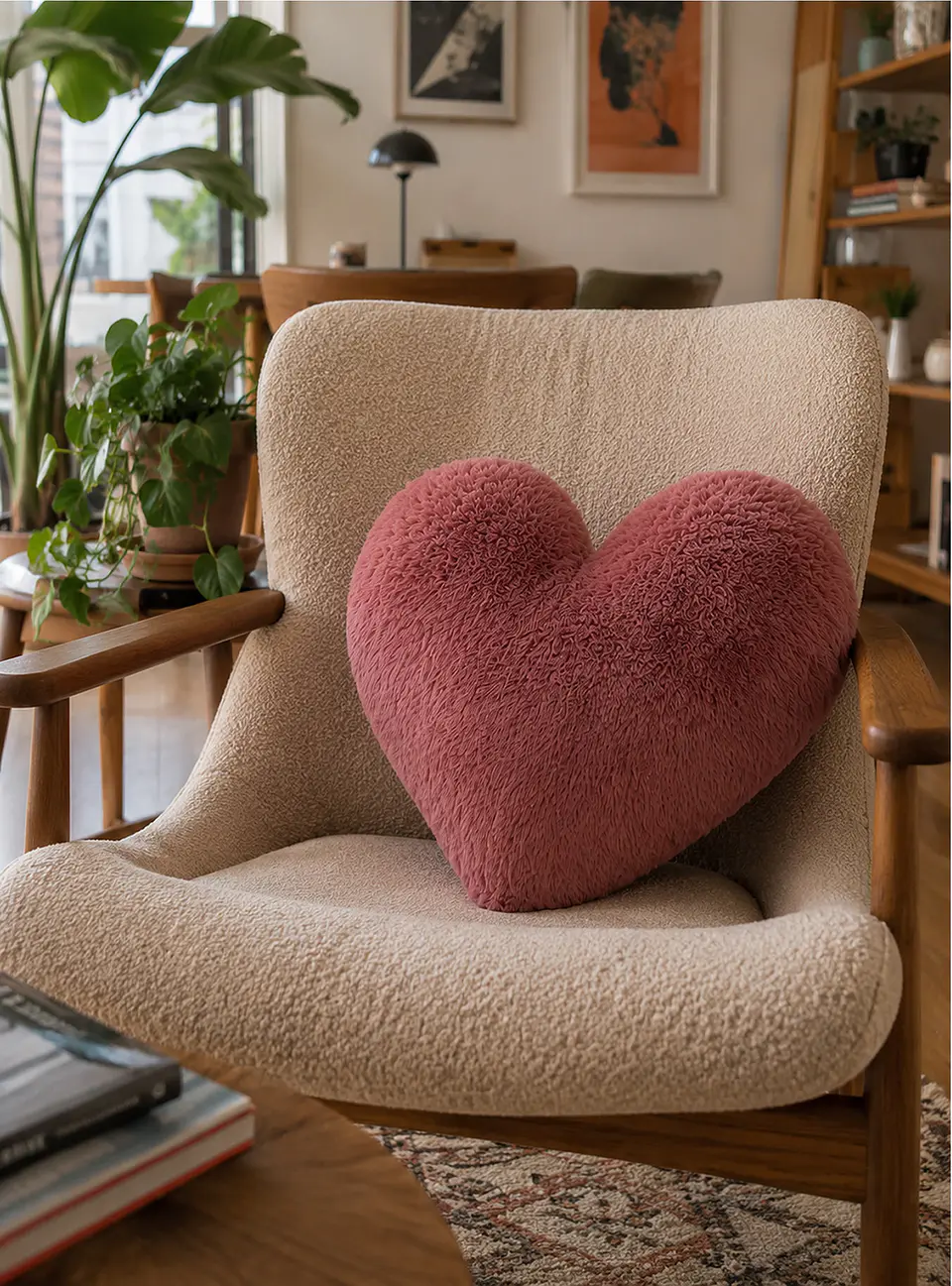 Cojín Infantil Corazón Rosa Viejo 3