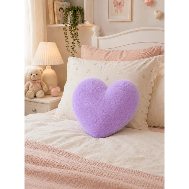 Cojín Infantil Corazón Lila