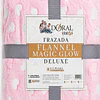 Frazada 1.5 pza. Infantil Luminosa -Rosa corazones