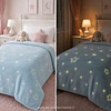 Frazada 1.5 pza. Infantil Luminosa -Celeste Estrellas