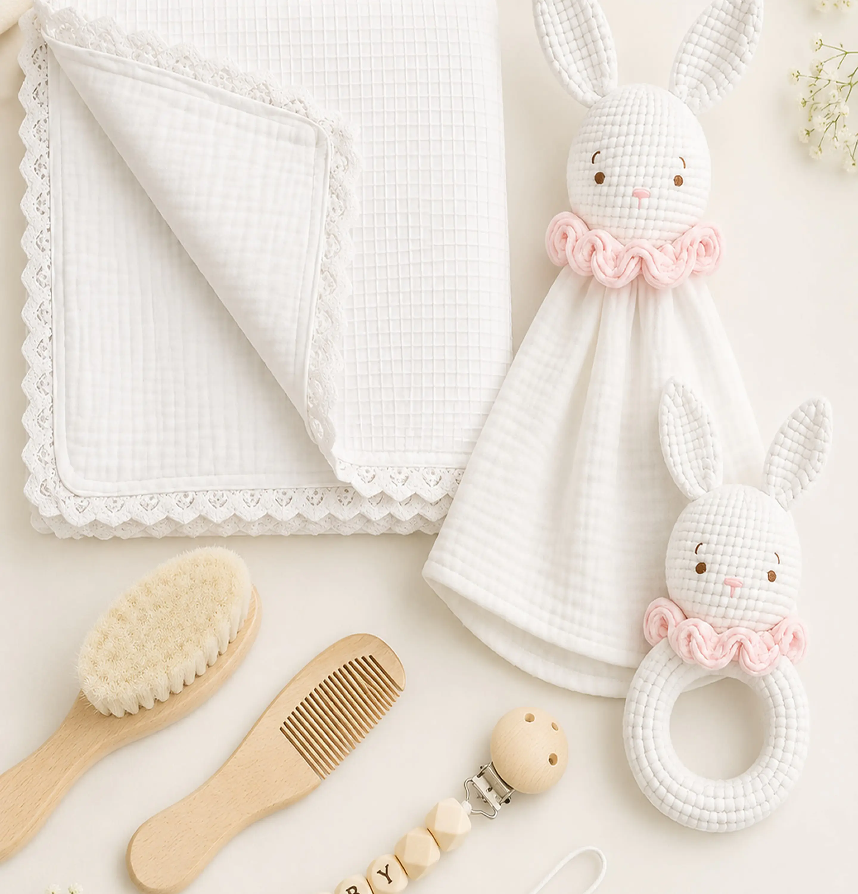 Box 4 Set Baby Shower - Premium Blanco 1