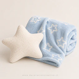 Manta Infantil Luminosa + Cojin Estrella