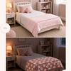 Manta Infantil Luminosa + Cojin Corazon Rosado