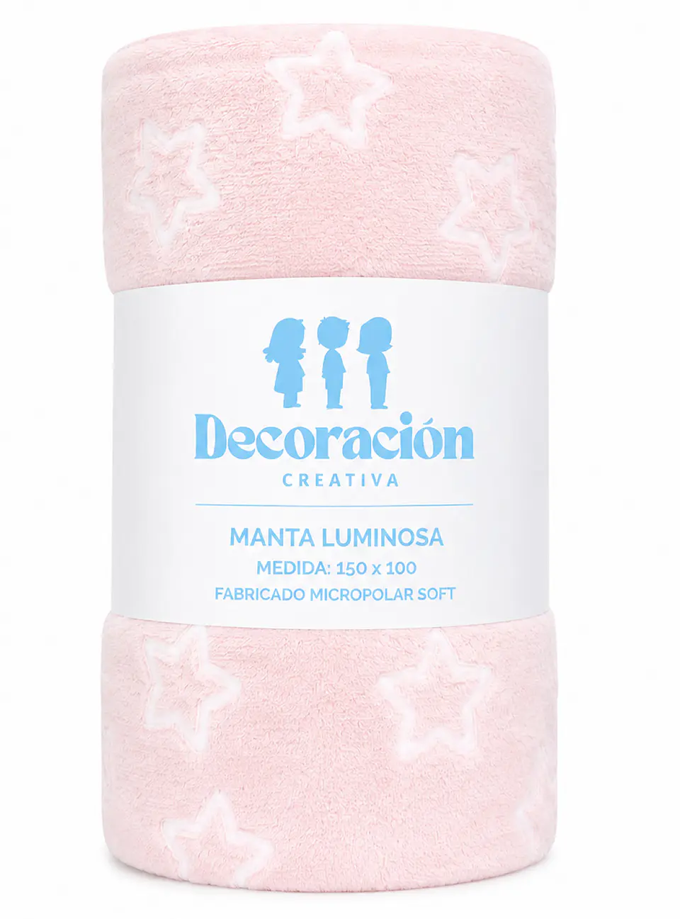 Manta Infantil Luminosa + Cojin Corazon Rosado 5