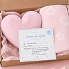 Manta Infantil Luminosa + Cojin Corazon Rosado