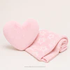 Manta Infantil Luminosa + Cojin Corazon Rosado