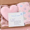 Manta Infantil Luminosa Rosa + Cojin Corazon Rosado