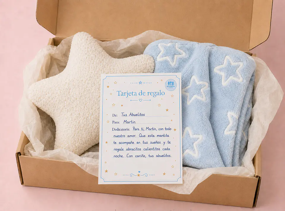 Manta Infantil Luminosa + Cojin Estrella 2