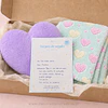 Manta Infantil Luminosa + Cojin Corazon Lila