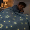 Frazada Infantil Luminosa  (Celeste)+ Cojin 