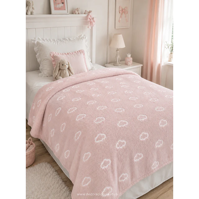 Frazada Infantil Luminosa nube + Cojin