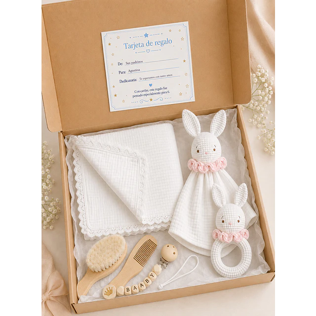 Box 4 Set Baby Shower - Premium Blanco