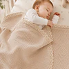 Manta Beige Bebe  - Muselina y Waffle
