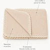 Manta Beige Bebe  - Muselina y Waffle