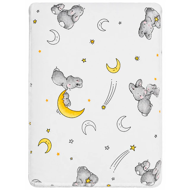 Manta - Muselina estampada y Corderito