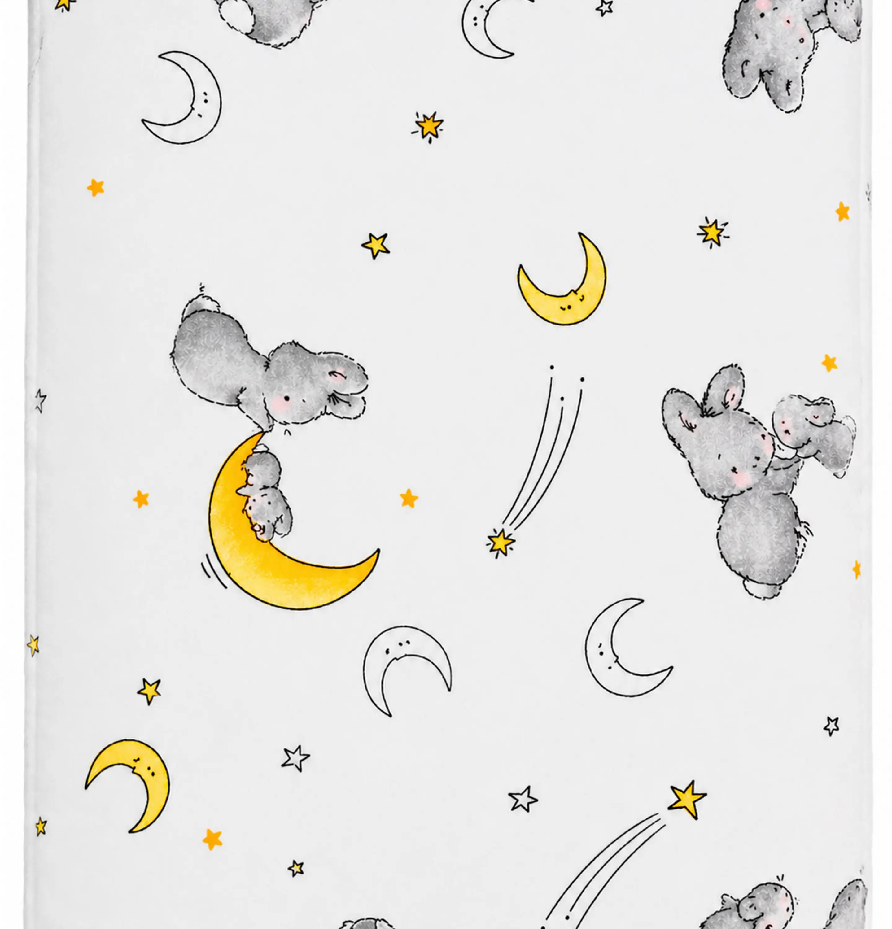Manta - Muselina estampada y Corderito 3