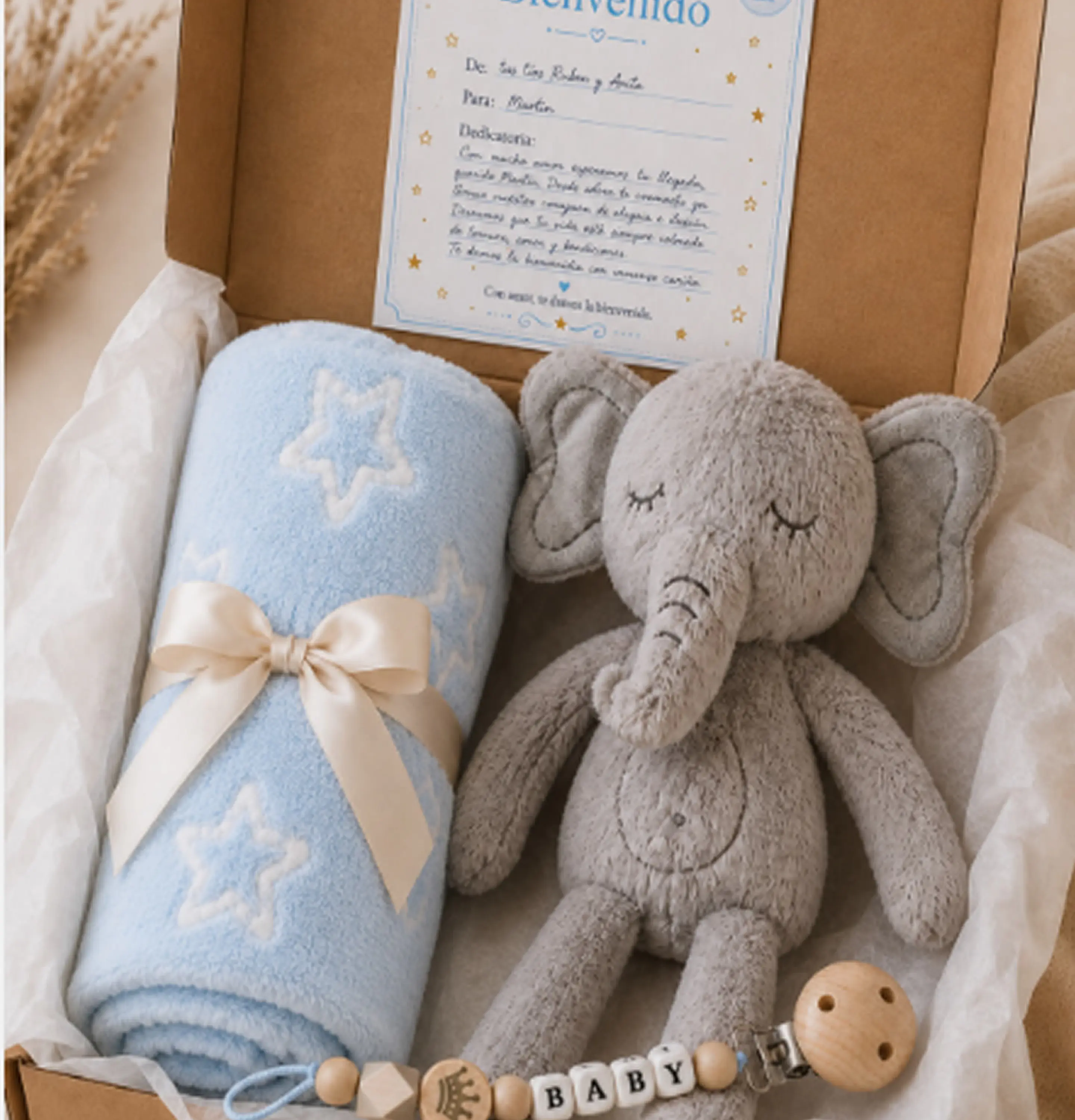 Box 2  - Manta Celeste y Elefante de Apego 1