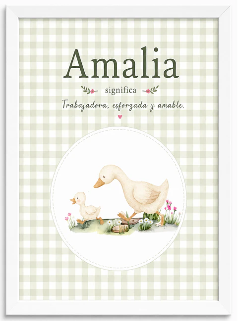 Cuadro Nombre Personalizado Gansita