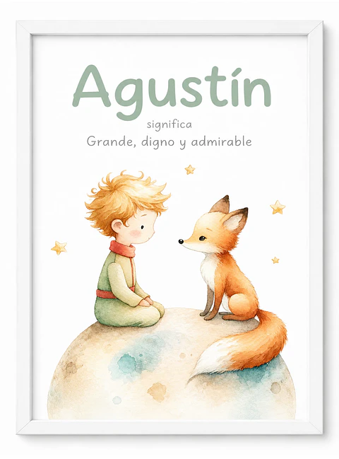 Cuadro Nombre Personalizado Principito