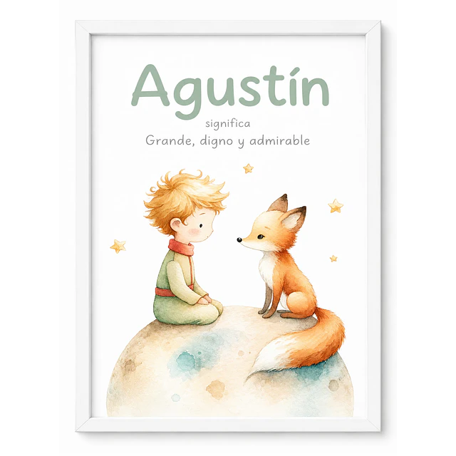 Cuadro Nombre Personalizado Principito