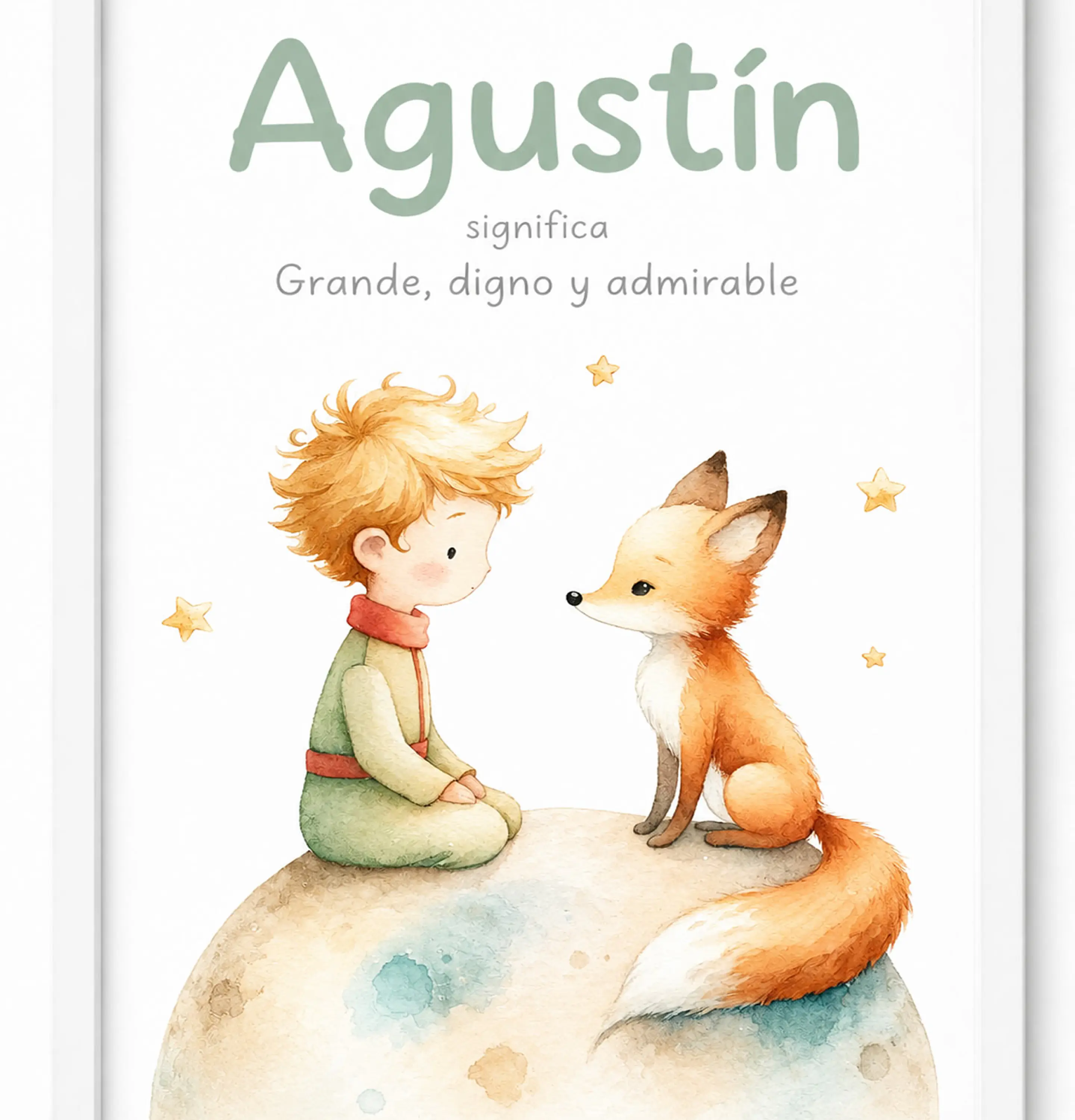 Cuadro Nombre Personalizado Principito 1