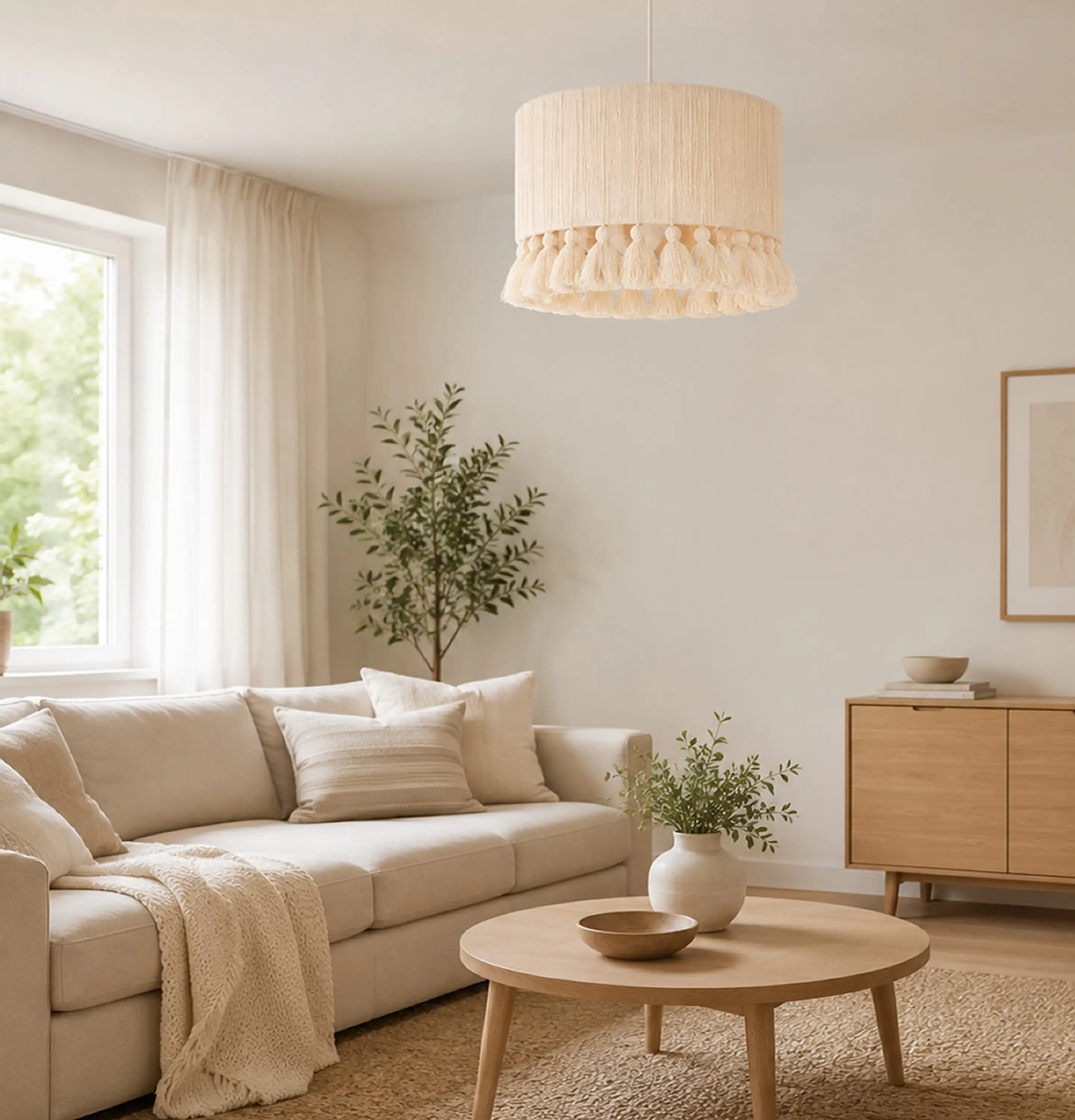 Lampara Colgante - Linea Boho Macramé 4