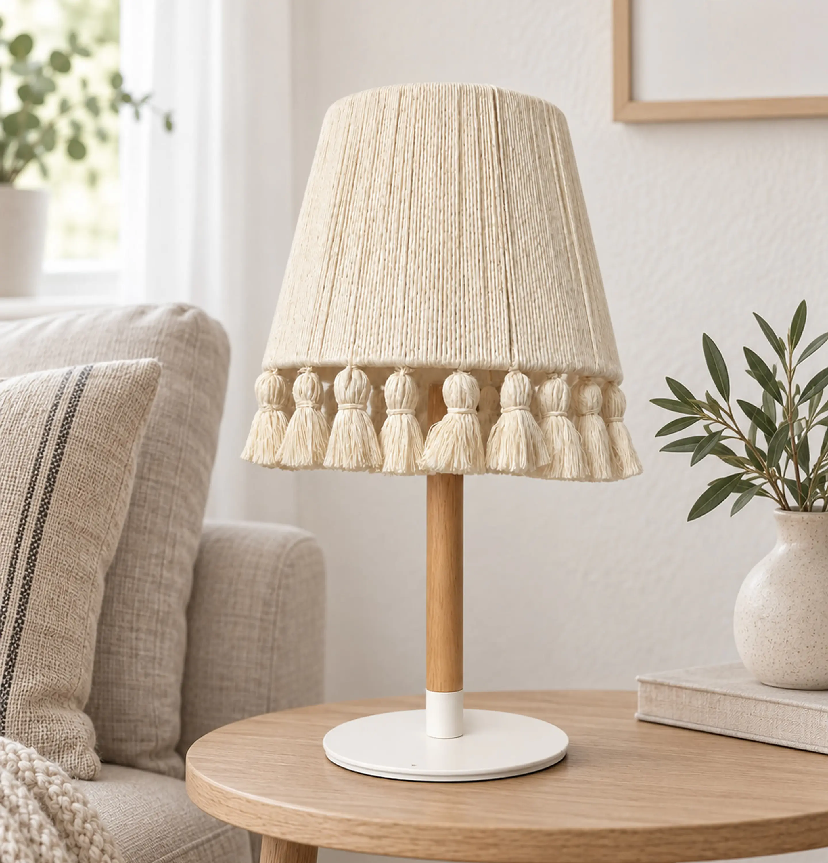 Lampara Velador - Linea Boho Macramé 1