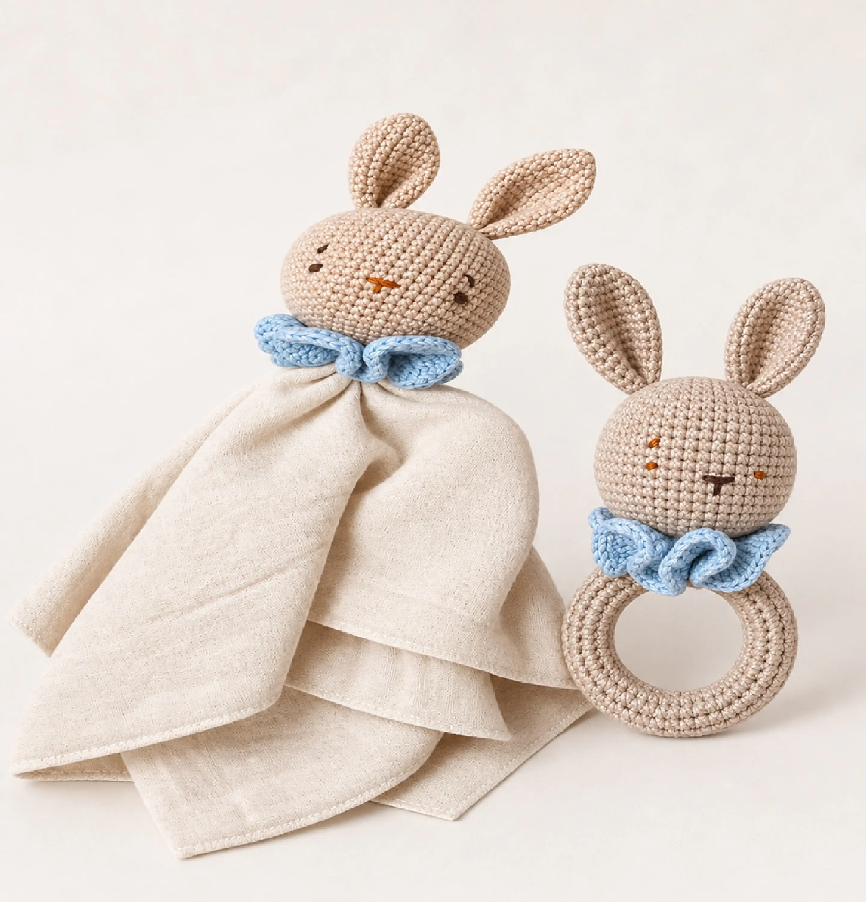 Set Tuto de Apego y Cascabel Crochet- Beige 1