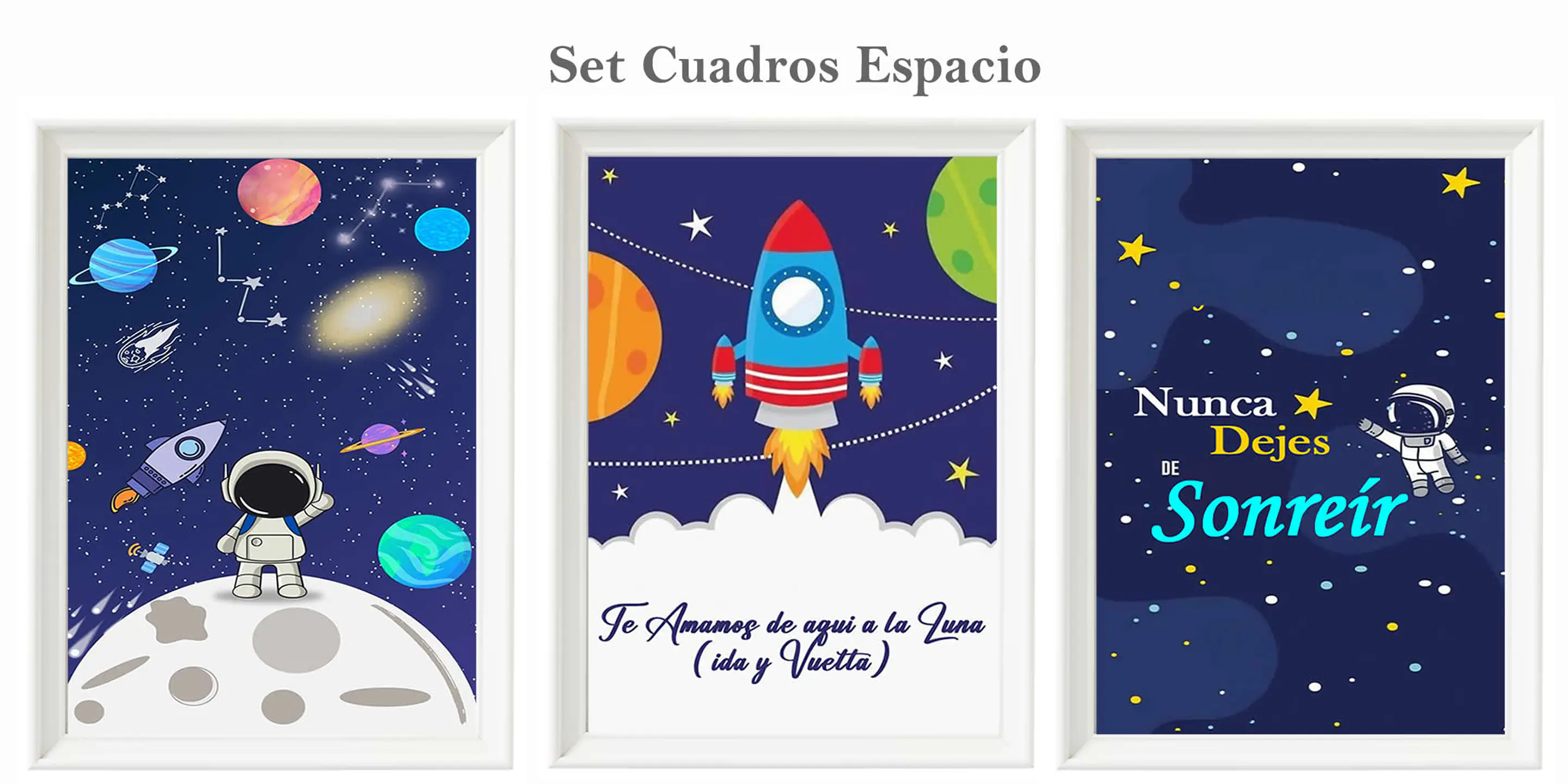 Set Cuadros Espacio 1
