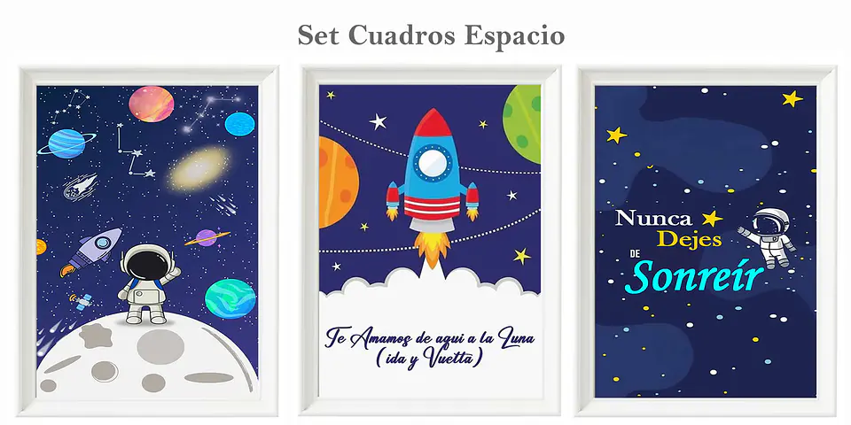 Set Cuadros Espacio 1