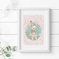 Cuadros botánicos infantiles rosados - Miniatura 2