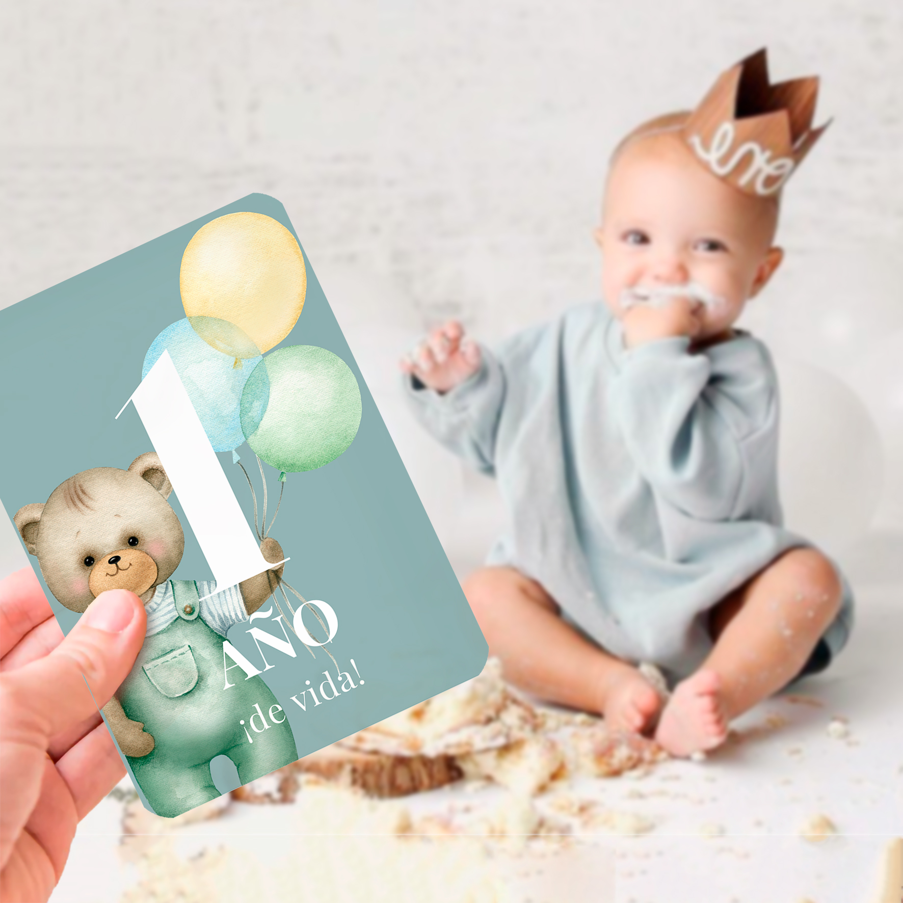 Tarjetas cumplemes menta 5