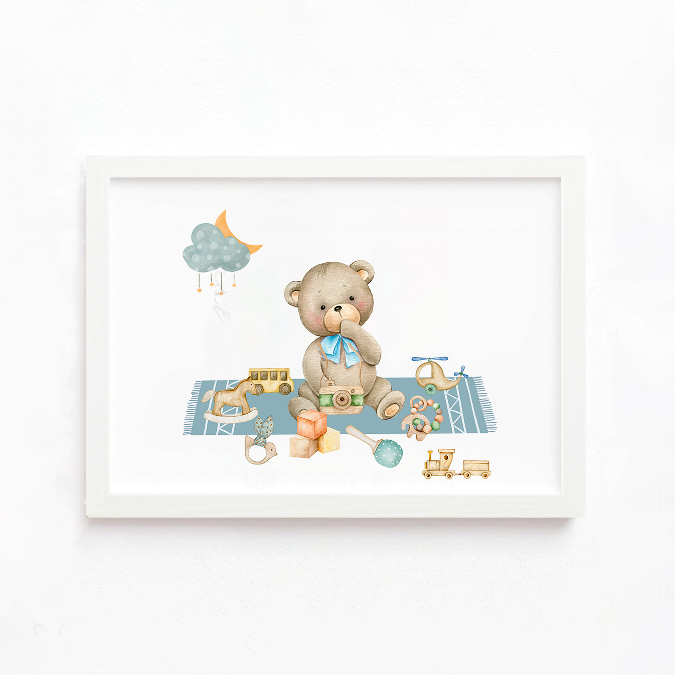 Dúo de cuadros Ositos jugando 