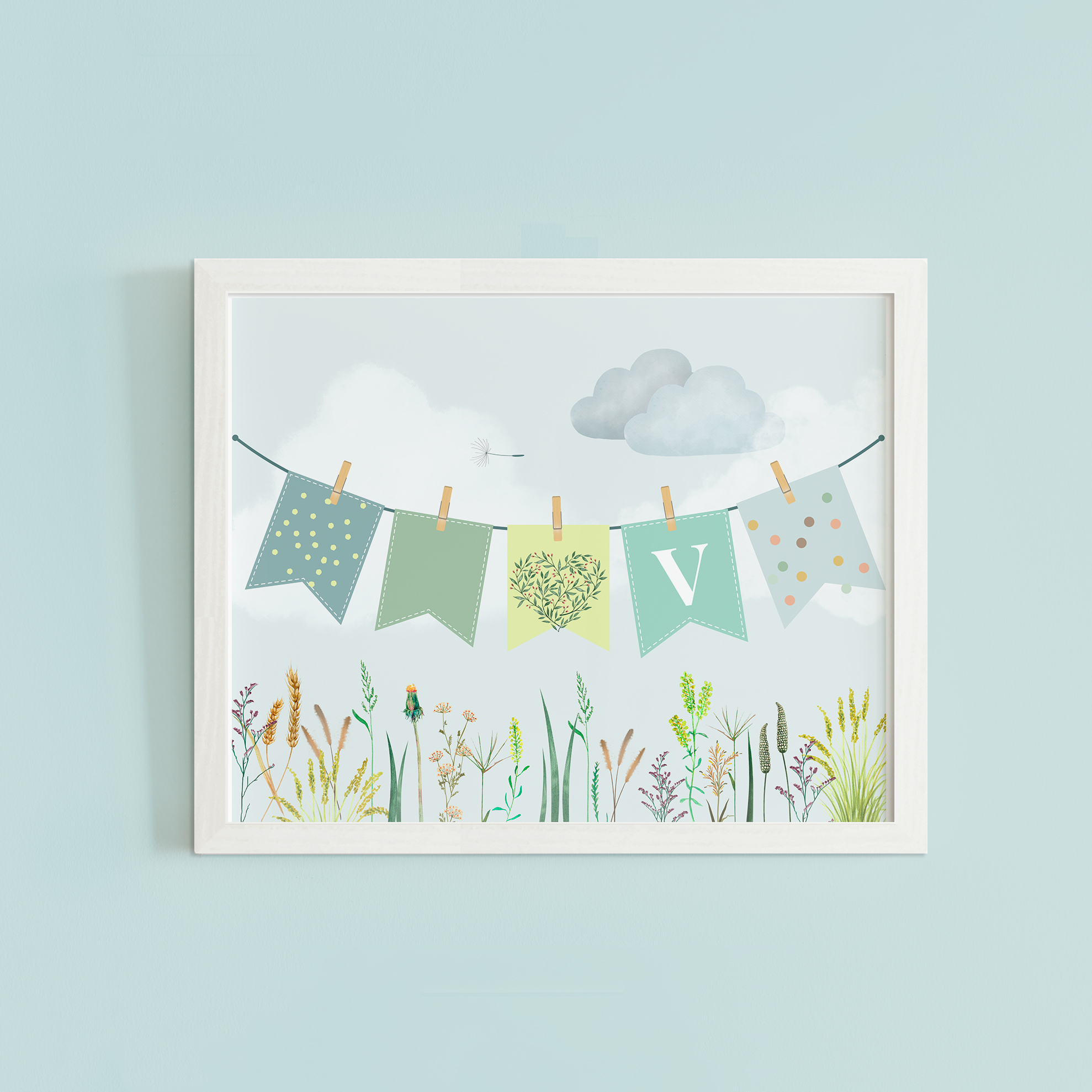 Cuadro banderín inicial 